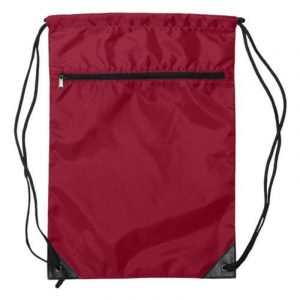 Top Pick - Red drawstring bag with zipper 8888