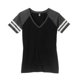 District ® Women’s Game Black V-Neck Tee DM476