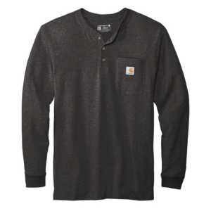 CTK128 Carhartt® Long Sleeve Henley T-Shirt (logo will go on sleeve)