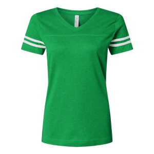 LAT - Women's Football V-Neck Fine Jersey Tee Royal 3537