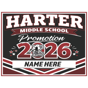 8th Grade Promotion single sided yard sign - 2026 year